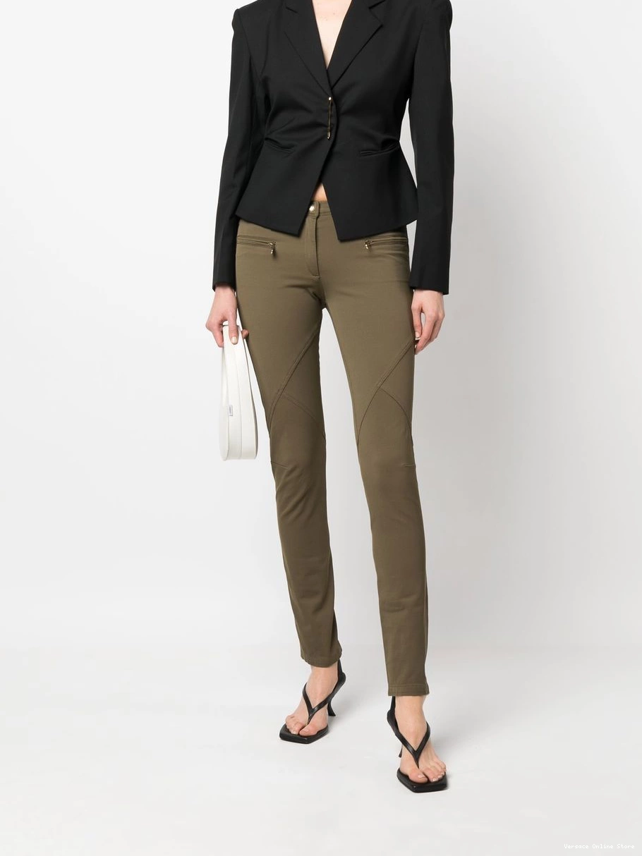 Cheap trousers ribbed 2000s Versace Women slim-fit 0714